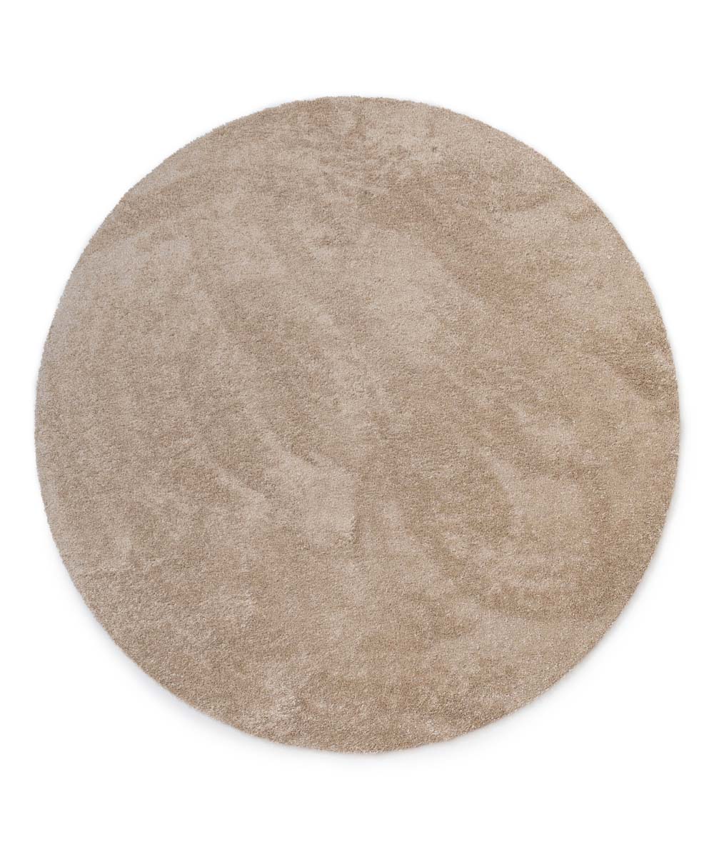 Wasbaar vloerkleed rond - Fresh beige - overzicht Wasbaar vloerkleed rond - Fresh beige - overzicht