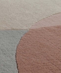 Wollen vloerkleed - Dune abrikoos - close up, thumbnail