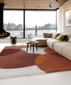 Wollen vloerkleed - Dune terracotta - sfeer