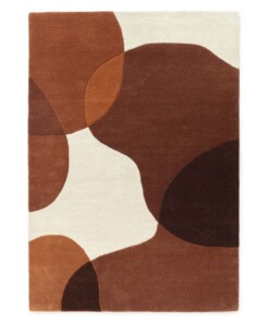 Rond wollen vloerkleed - Dune terracotta - overzicht