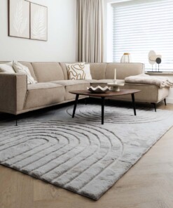 Fluffy vloerkleed - Carvy lichtgrijs - sfeer