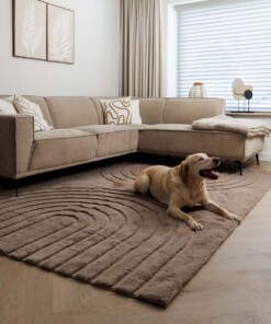 Fluffy vloerkleed - Carvy taupe