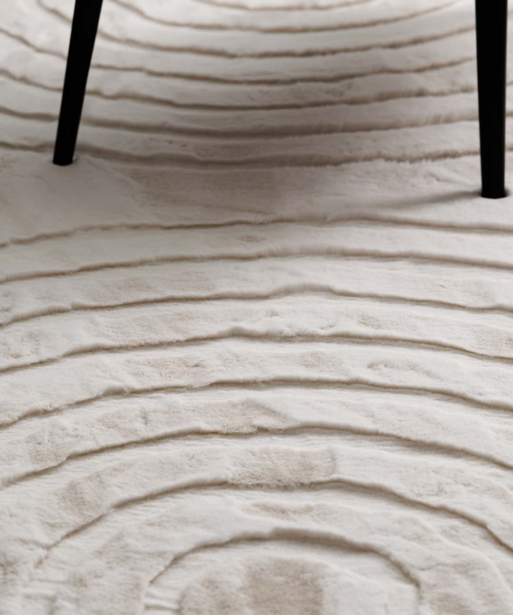 Fluffy vloerkleed - Carvy crème - close up Fluffy vloerkleed - Carvy crème - close up