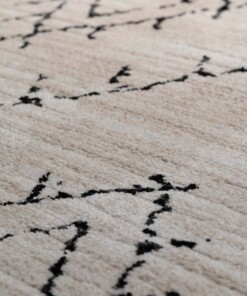 Berber vloerkleed Beni Ouarain Sufian - crème/zwart - close up, thumbnail Berber vloerkleed Beni Ouarain Sufian - crème/zwart - close up, thumbnail