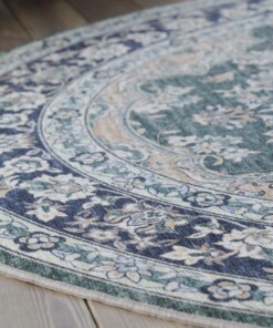 Buitenkleed ovaal Vintage - Valenca Nova donkergroen - close up, thumbnail