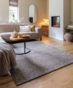 Laagpolig vloerkleed - Loom grijs - sfeer