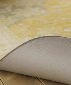 Vintage buitenkleed - Valenca Luna geel - close up, thumbnail