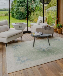 Vintage buitenkleed - Valenca Luna saliegroen - sfeer