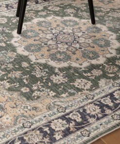 Vintage buitenkleed - Valenca Nova donkergroen - close up, thumbnail