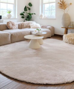 Wasbaar vloerkleed rond - Clean Prestige beige - sfeer