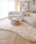 Organisch vloerkleed Shaggy - Sveve ivoor - sfeer, thumbnail