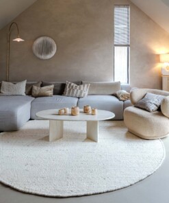 Rond wollen vloerkleed - Silvull ivoor - sfeer