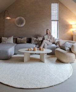 Rond wollen vloerkleed - Tvist ivoor - sfeer