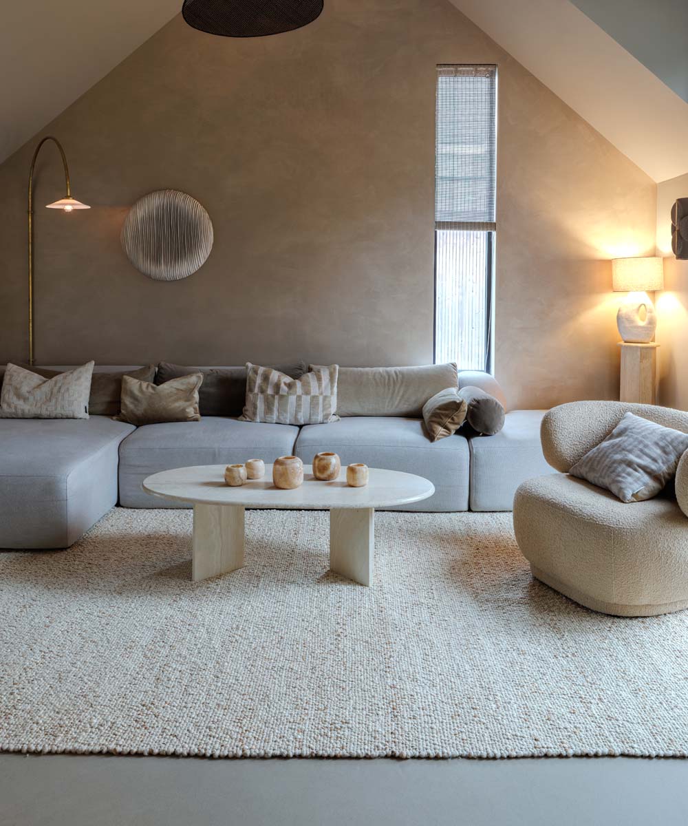 Wollen vloerkleed - Bergull ivoor/beige - sfeer Wollen vloerkleed - Bergull ivoor/beige - sfeer