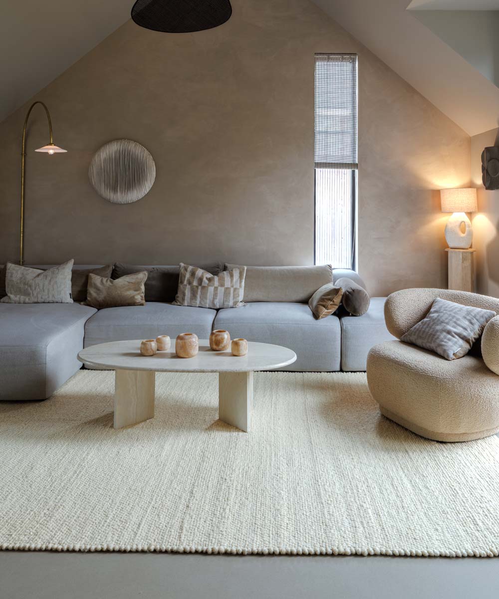 Wollen vloerkleed - Heimur ivoor/naturel - sfeer Wollen vloerkleed - Heimur ivoor/naturel - sfeer