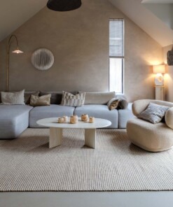 Wollen vloerkleed - Strim beige - sfeer