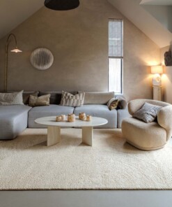 Wollen vloerkleed - Tvist licht beige - sfeer