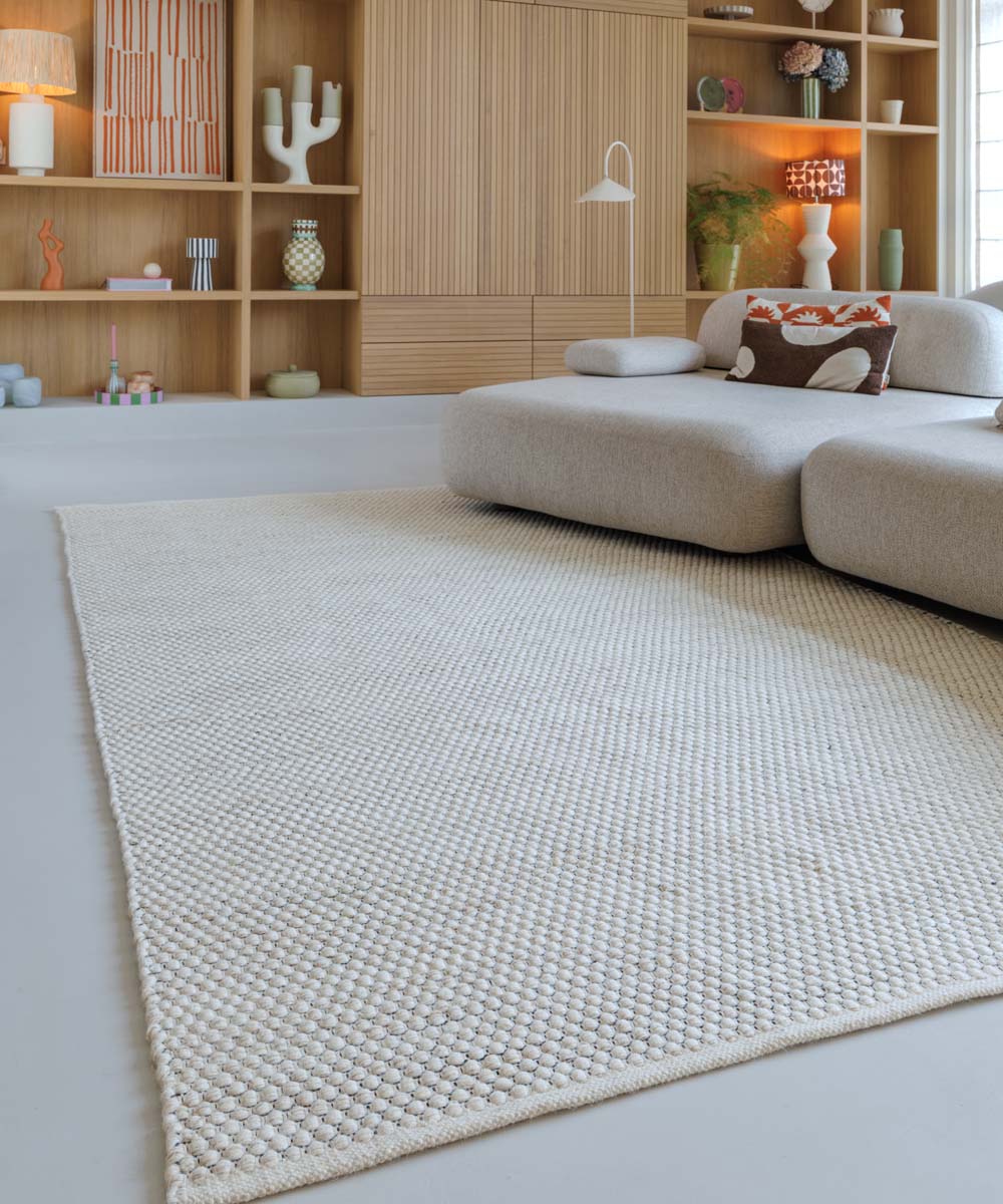 Wollen vloerkleed - Huldra ivoor - sfeer Wollen vloerkleed - Huldra ivoor - sfeer