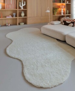 Organisch vloerkleed - Tjørne Swell ivoor - sfeer