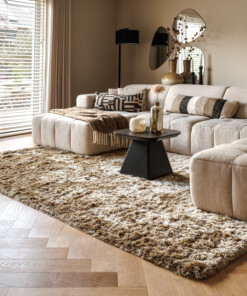 Velvet vloerkleed - Auréa beige - sfeer