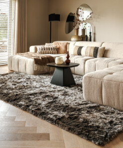 Velvet vloerkleed - Auréa taupe - sfeer