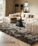 Velvet vloerkleed - Auréa taupe - sfeer, thumbnail