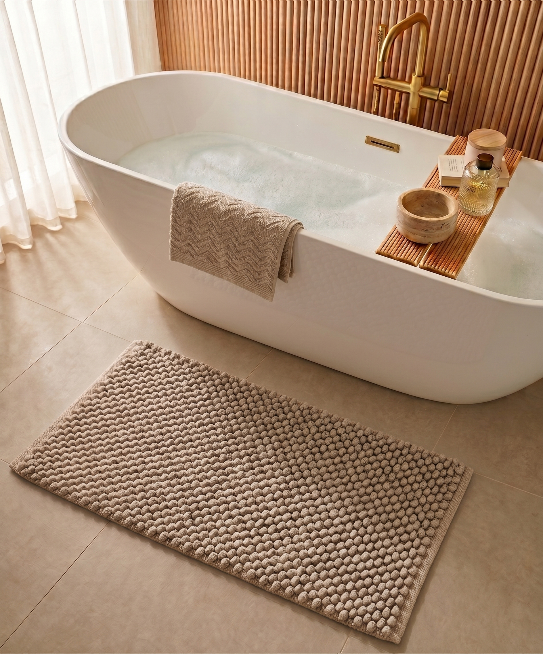 Badmat - Sensa beige - sfeer Badmat - Sensa beige - sfeer