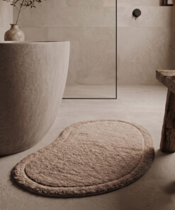 Badmat organisch - Lunja Pebble beige - sfeer