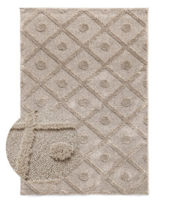Scandinavisch vloerkleed - Arc Diamond beige - overzicht