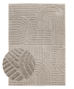 Scandinavisch vloerkleed - Arc Bend beige - overzicht