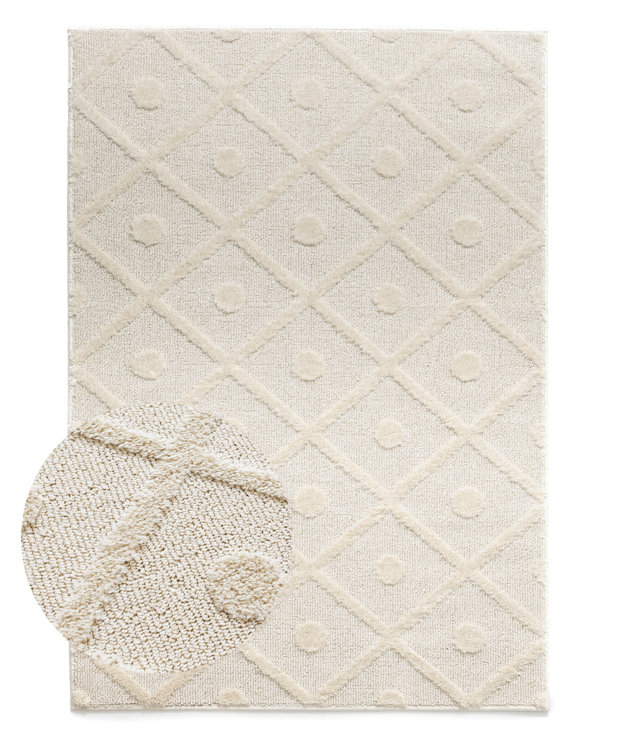 Scandinavisch vloerkleed - Arc Diamond crème - overzicht Scandinavisch vloerkleed - Arc Diamond crème - overzicht