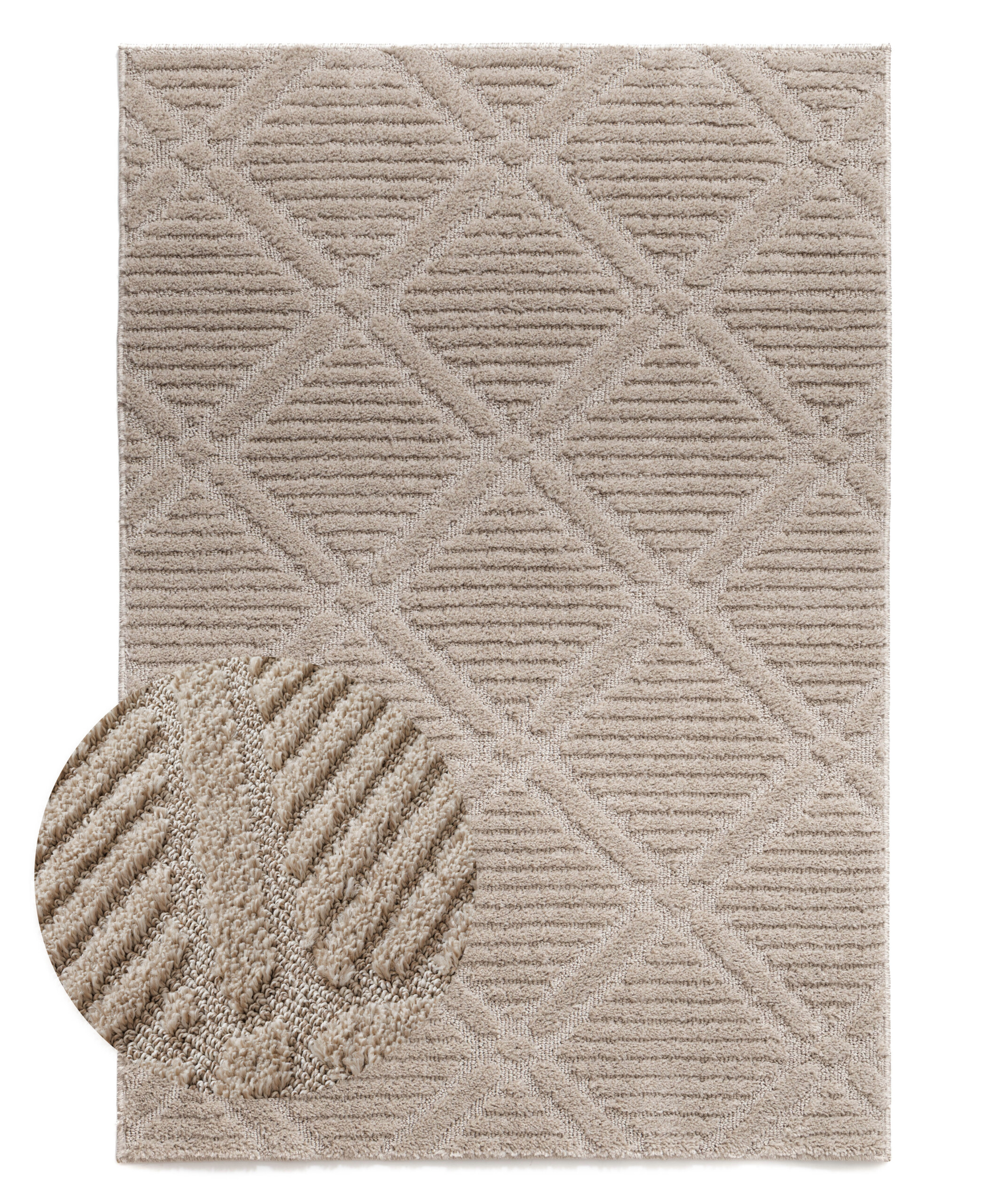 Scandinavisch vloerkleed - Arc Gem beige - overzicht Scandinavisch vloerkleed - Arc Gem beige - overzicht