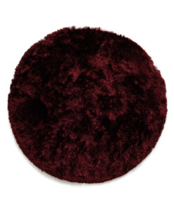 Velvet rond vloerkleed - Auréa bordeauxrood - overzicht