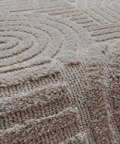 Scandinavisch vloerkleed - Arc Bend beige - close up, thumbnail