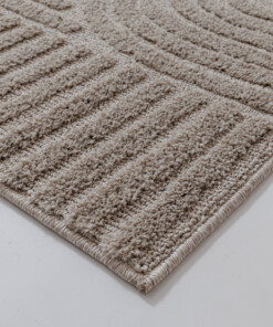 Scandinavisch vloerkleed - Arc Bend beige - close up, thumbnail
