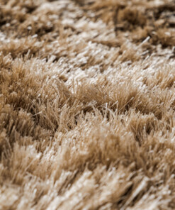 Velvet rond vloerkleed - Auréa beige - close up, thumbnail