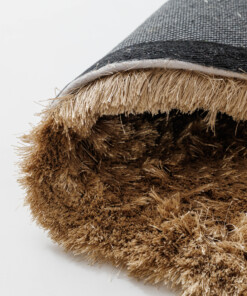 Velvet rond vloerkleed - Auréa beige - close up, thumbnail