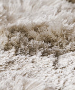 Velvet rond vloerkleed - Auréa ivoor - close up, thumbnail