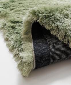 Velvet vloerkleed - Auréa saliegroen - close up, thumbnail