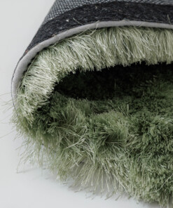 Velvet rond vloerkleed - Auréa saliegroen - close up, thumbnail