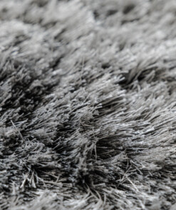 Velvet vloerkleed - Auréa zilver - close up, thumbnail