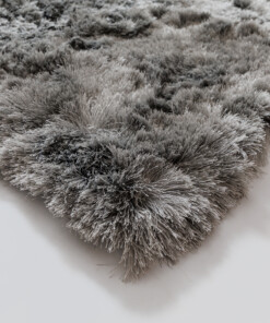 Velvet vloerkleed - Auréa zilver - close up, thumbnail