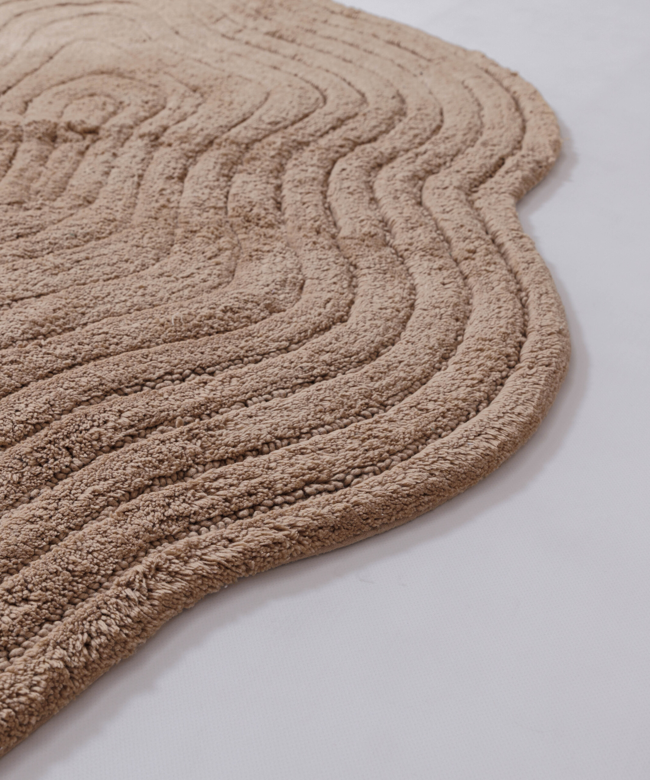 Badmat organisch - Stille beige - close up Badmat organisch - Stille beige - close up