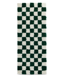 Checkerboard loper - Check ivoor/jade - overzicht