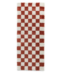 Checkerboard loper - Check ivoor/koraal - overzicht