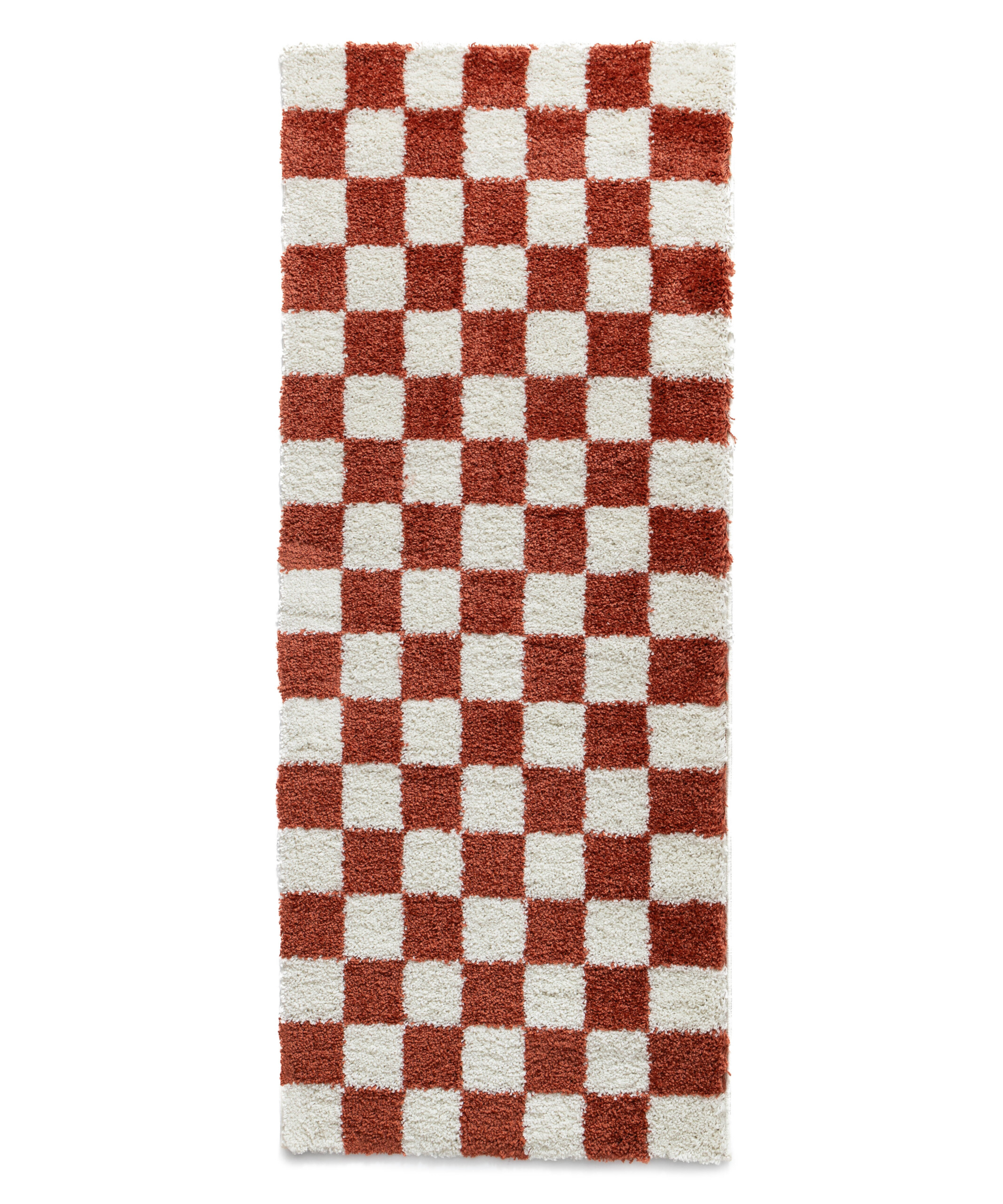 Checkerboard loper - Check ivoor/koraal - overzicht Checkerboard loper - Check ivoor/koraal - overzicht