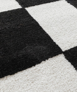Checkerboard vloerkleed - Nivo Maeve wit/zwart - close up, thumbnail Checkerboard vloerkleed - Nivo Maeve wit/zwart - close up, thumbnail