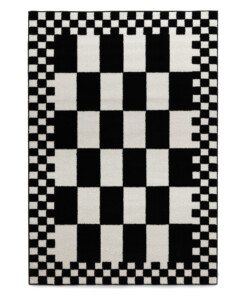 Checkerboard vloerkleed - Nivo Maeve wit/zwart - overzicht