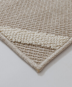 Jute buitenkleed - Dunor Nova naturel/wit - close up, thumbnail
