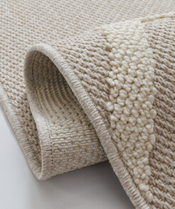Jute buitenkleed - Dunor Nova naturel/wit - close up